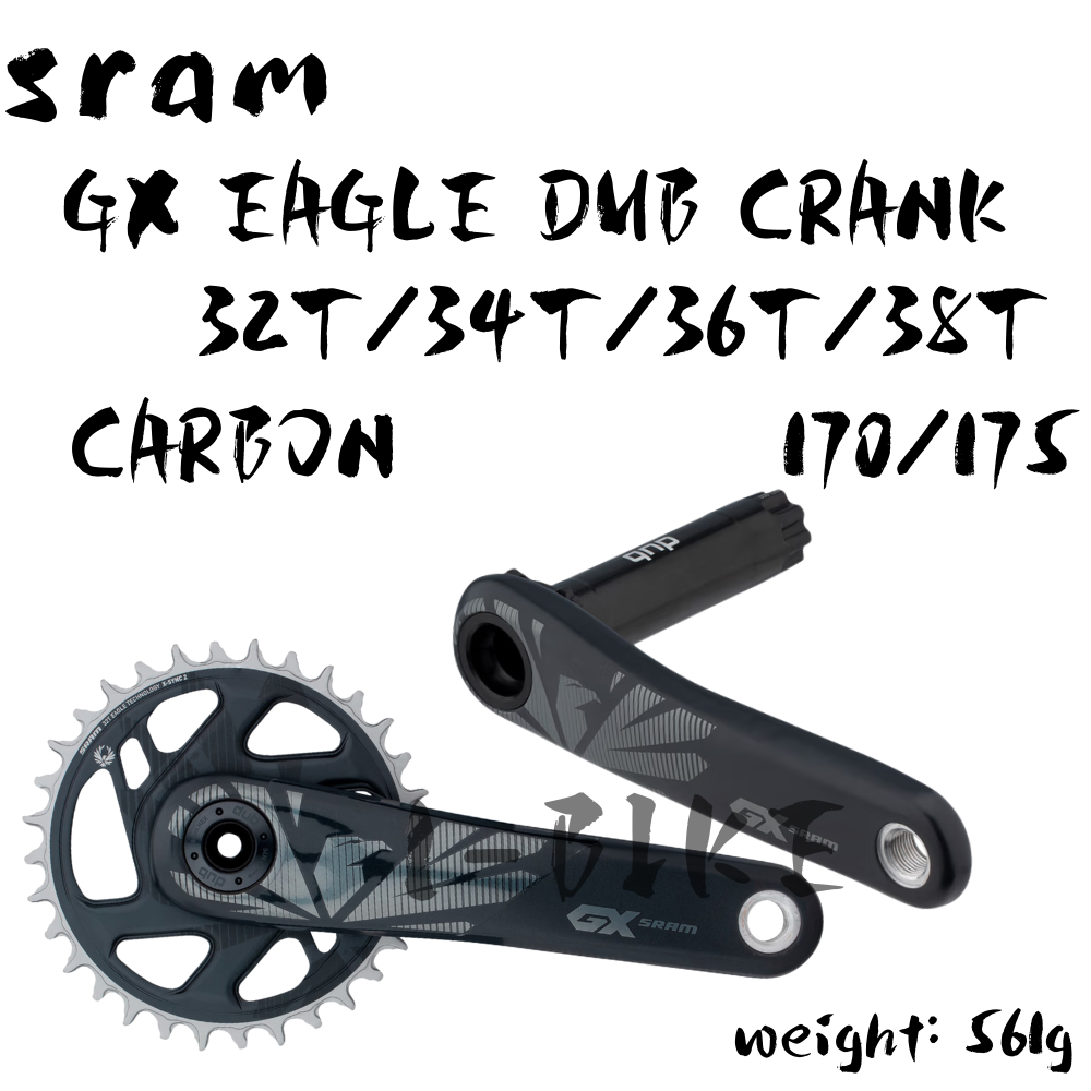 SRAM GX Eagle DUB Carbon Crank 1x12 | X-SYNC 2 Direct Mount Chainring BOOST