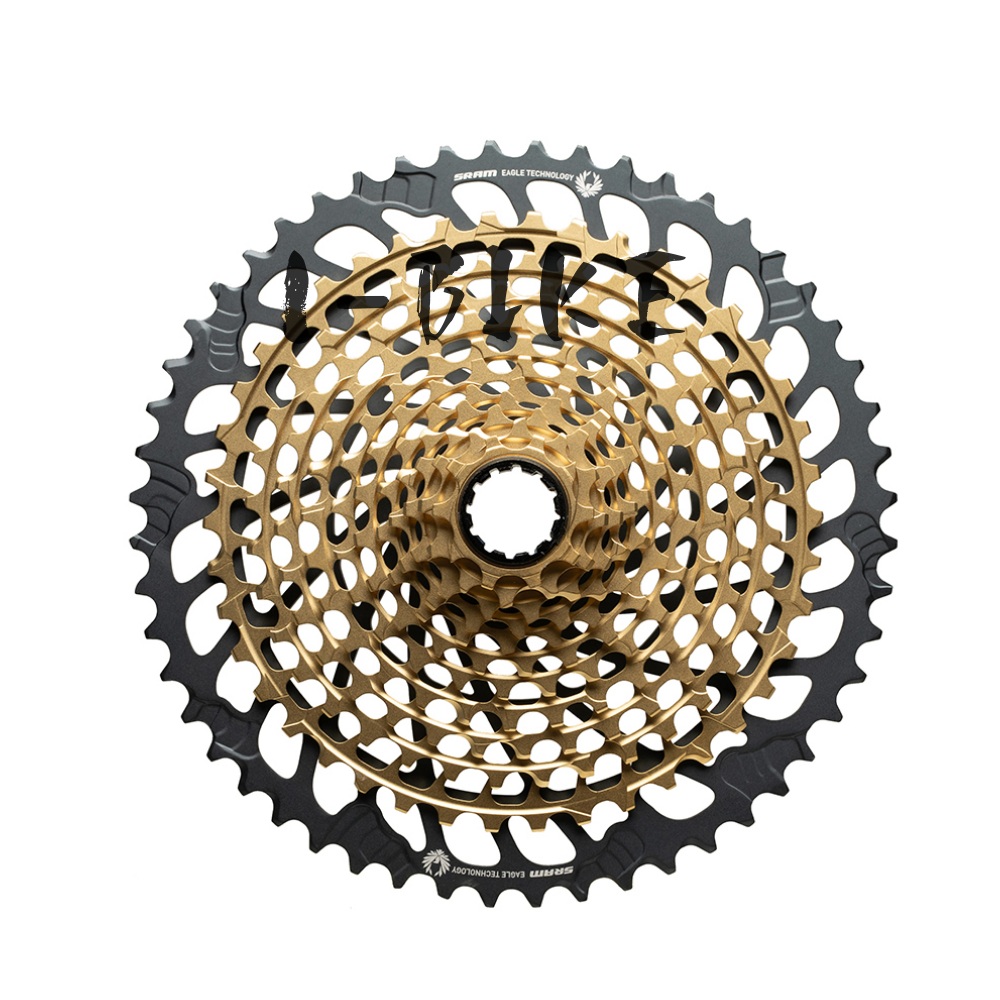 SRAM XX1 EAGLE XG-1299 CASSETTE + PC XX1 EAGLE CHAIN 12-SPEED WEAR KIT Golden